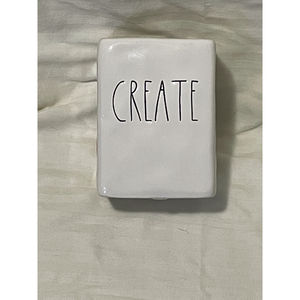 Rae Dunn large rectangular CREATE holder for pencils pens markers paint brushes